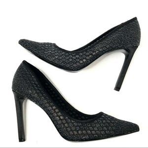 Nine West | Sparkly Pointy Toe Heels | Black ~ Size 7